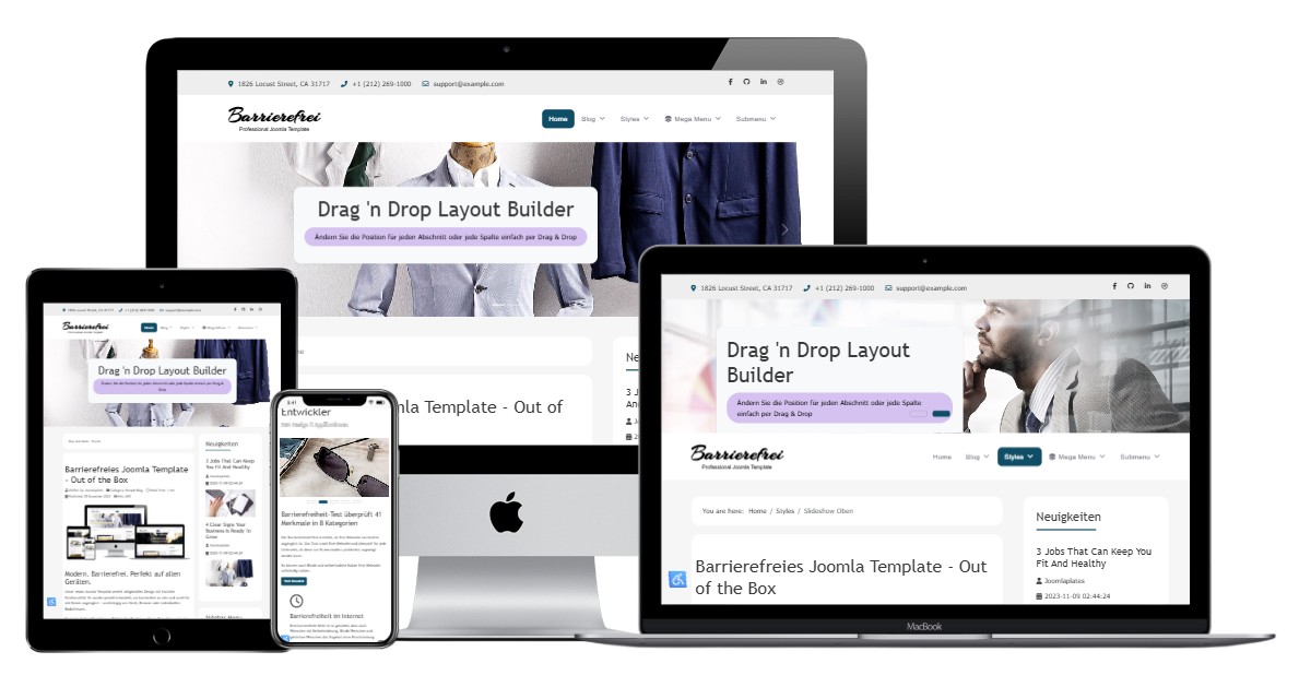 Barrierefreies Joomla Template