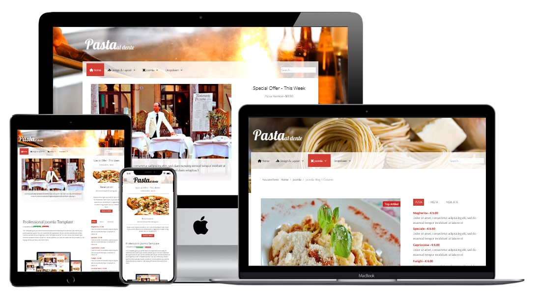 Joomla Template pasta