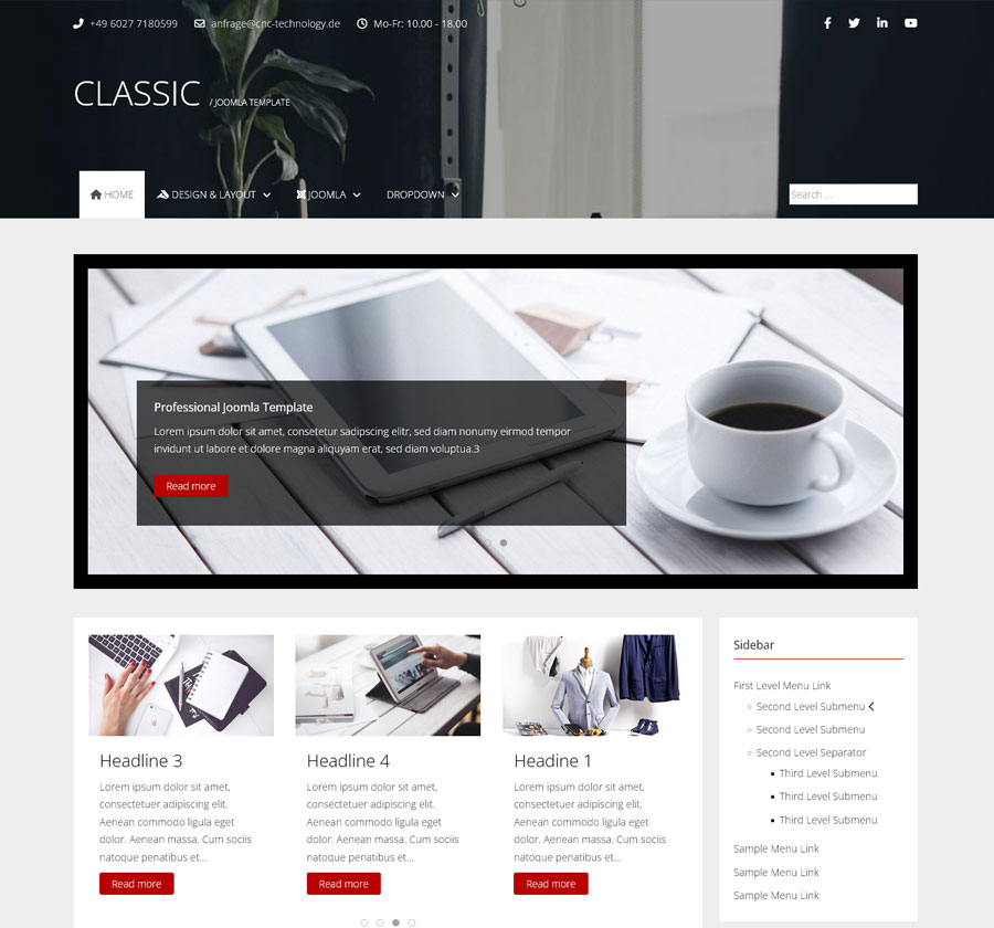 Joomla Template classic