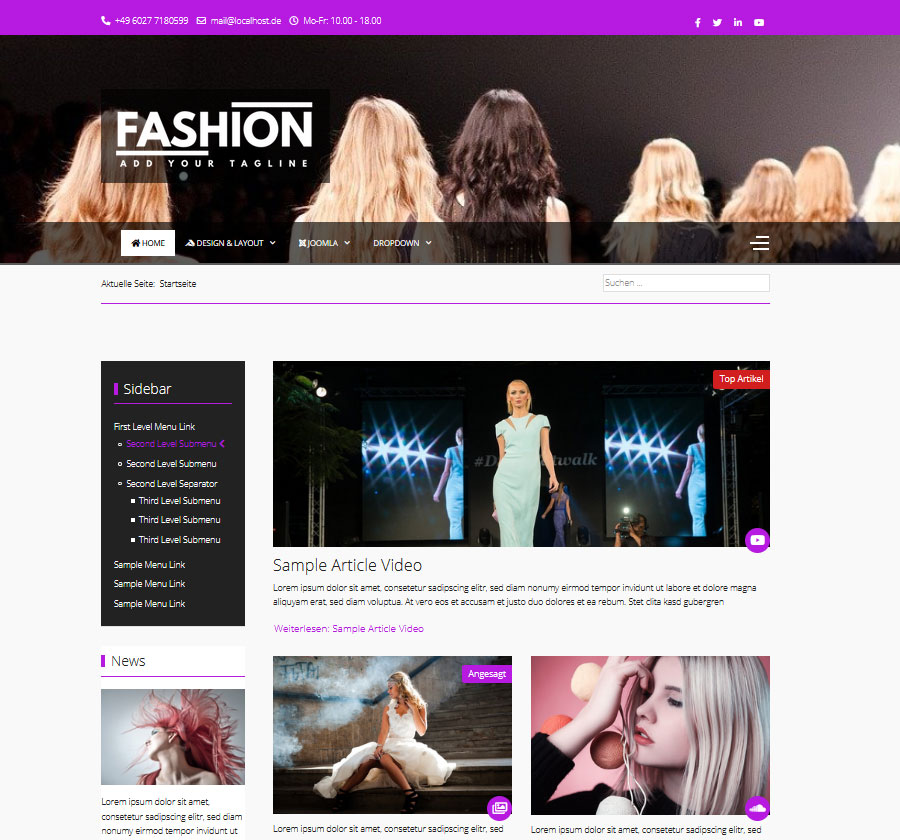 Joomla Template fashion