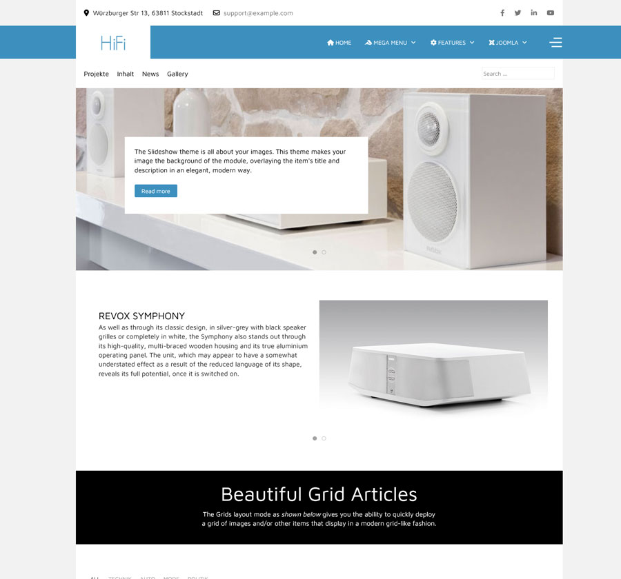 Joomla Template Hifi