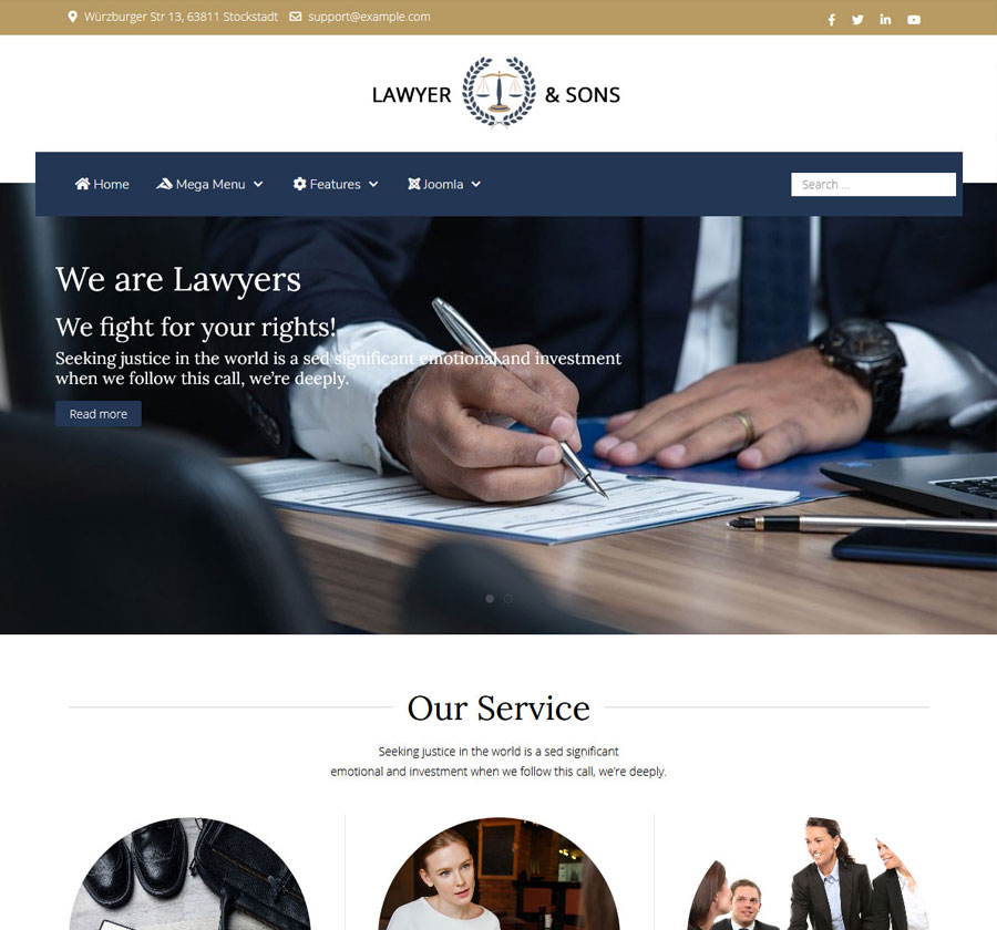 Joomla Template Lawyer