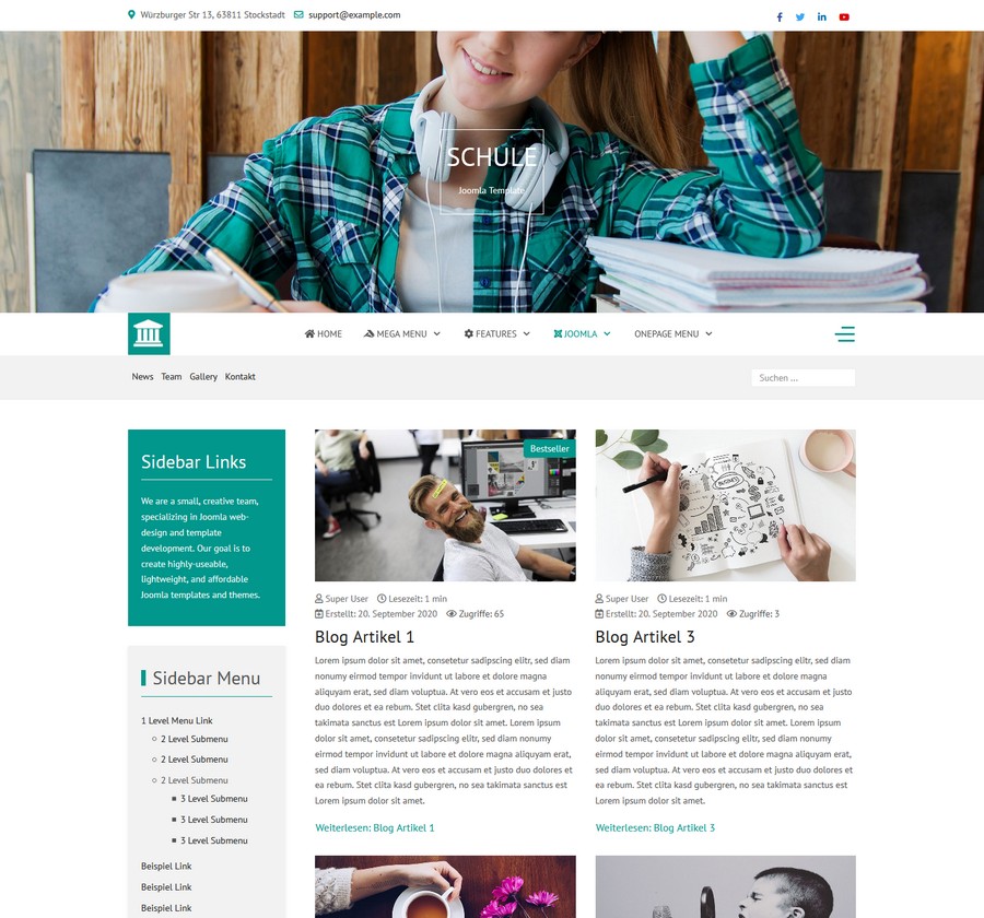 Joomla Template Schule