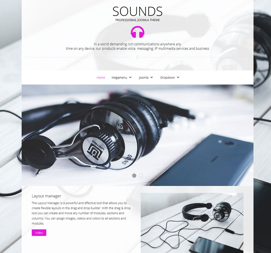 Joomla Template Sounds