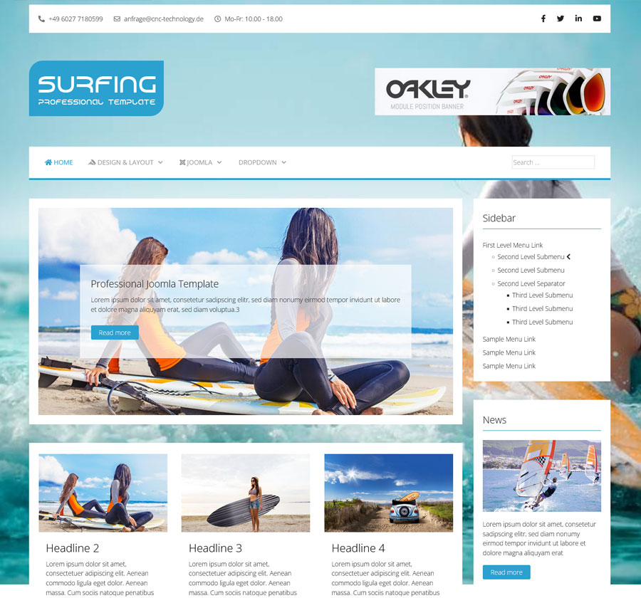 Joomla Template Surfing