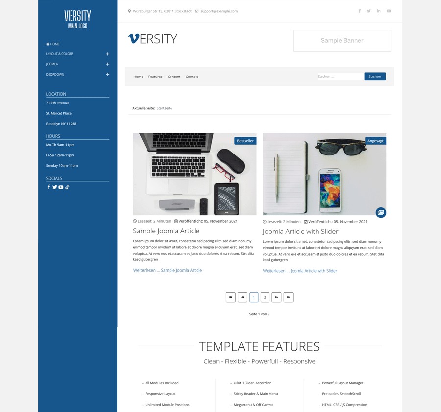 Joomla Template Onepage