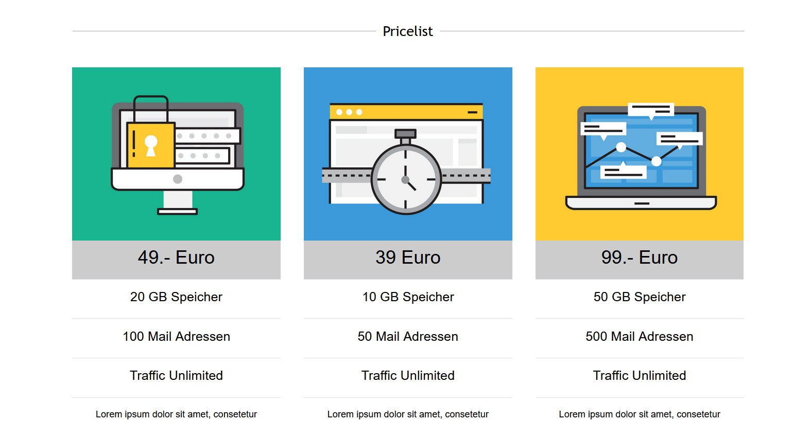 Pricelist Slider